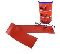 SJASD Bande Chauffante pour Baril en Métal pour 55 Gallons,Chauffe-Seau en Silicone,Coussin Chauffant pour Tambour À Huile de Miel en Silicone,Chauffe-Baril avec Thermostat Réglable,200L 250X 1740mm