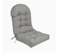 SJASD Coussin De Chaise À Bascule À Dossier Haut, Coussin De Chaise D'Extérieur À Dossier Rond, Adirondack Coussin De Chaise En Coton/Polyester Pour Extérieur (Color: Gris Clair)