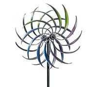 SJASD Éolienne À Vent en Métal, Lame à Double Direction Moulin À Vent Jardin,Sculpture Cinétique Moulin à Vent pour Le Patio extérieur de Cour de Jardin