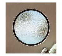 SJASD Fenêtre de Ventilation Domestique,fenêtre Ronde rotative à 360°,fenêtre de Maison Mobile avec Verre trempé pour Salle de Bain de Grenier ou de sous-Sol,Black a,100cm