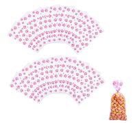 SJBAUTYO 100 Pièces Sachet Bonbon Transparents,Sachets Transparents pour Biscuits avec Cravates Torsadées Sachet Plastique Plat,pour stocker du pain, des sucettes, des snacks, etc,12.5 * 27.5cm