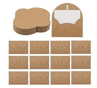 SJBAUTYO 20 Pcs Mini Enveloppes de Carte avec Fermoir Coeur,Enveloppes en Papier Kraft,avec 20 Cartes en Papier Vierges,pour Fête d'Anniversaire,Fête des Mères,Saint Valentin(7 X 10,5cm)
