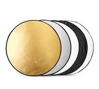 SJBAUTYO 5 en 1 Réflecteur de Lumière, 60cm Pliable Réflecteur Lumiere Photo, Panneau Réflecteur Photo Pliable Multi-Disques,Réflecteur De Lumière pour Portrait,Selfie,Photographie De Mariage