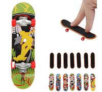 SJBAUTYO 8 Pièces Mini Skate Doigt, Mini Skateboard, Finger Skate, Professionnels Mini Planche à roulettes pour Enfants ou comme Décoration de Skateboard Anniversaires Cadeau