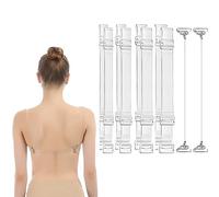 SJBAUTYO Bretelles de Soutien Gorge Invisibles Réglables 5 Paires Bretelles Transparentes Antidérapantes Crochet Doux Extensions Rechange Femmes Gorge sans Bretelles Filles Transparent