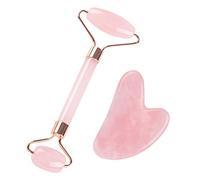 SJBAUTYO Ensemble rouleau de jade et gua sha,Pierres de massage pour le visage pour femme,Gua Sha Visage, pierre gua sha pour le visage, le cou et le corps
