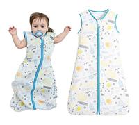 SJBAUTYO Gigoteuse Bébé, Sac de Couchage Bébé, Pyjama d'été sans Manches 100% Coton Tog 0.5, Bébé Turbulette, Animaux Peints, 70-85 cm,motif de panda