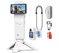 SJCAM Action Cam 4K White avec capteur 1,3/2,29 pouces, caméra de vlogging avec double écran tactile, caméra sous-marine 30 M, 256 Go