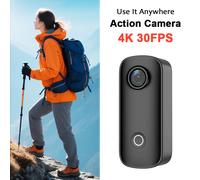 SJCAM C100 / C100Plus Mini caméra à pouce 1080P30FPS / 4K30FPS H.265 12MP 2.4G WiFi 30M boîtier étanche Action Sport caméscope DV C100 White