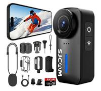 SJCAM C110 Mini caméra 4K avec carte de 128 Go, batterie longue 3H, stabilisation EIS, caméra corporelle étanche à 30 m, caméra POV pour cyclisme, sport, randonnée et montage sur casque