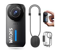 SJCAM C110Plus Mini Caméra Vlog Sport 4K sans Carte, Caméra Corporelle 170° FOV, Enregistrement Audio et Vidéo, 8X Zoom, Stabilisation 6 Axes, Caméra Action pour Cyclisme, Moto, Famille, Voyage, Noir
