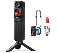 SJCAM C300 Caméra Sport Étanche 4K,460 Min d'Autonomie,Double Écran Tactile,Caméra Aquatique,Stabilisation 6 Axes,Idéale pour Vlog,Voyages,Activités Extérieures,Kit avec Accessoires,Noir (64G)