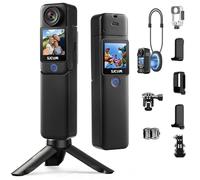 SJCAM C300 Camera Vlog 4K,460 Min d'Autonomie,Double Écran Tactile,Caméra Sport Aquatique,Stabilisation 6 Axes,Idéale pour Vlog,Voyages,Activités Extérieures,Kit avec Accessoires,Noir