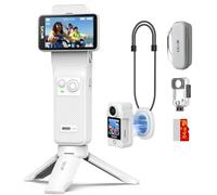 SJCAM C400 Bundle Vlog(64G)-Camera Vlog 4K avec 7H d'Autonomie Exceptionnelle,Écran Tactile Rotatif 2.29",Imperméable,Stabilisation 6 Axes,Caméra d'action pour Youtube,Vlog,Voyages,Activités,Blanc