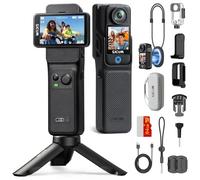 SJCAM C400 Bundle Vlog(64G)-Camera Vlog 4K avec 7H d'Autonomie Exceptionnelle,Écran Tactile Rotatif 2.29",Imperméable,Stabilisation 6 Axes,Caméra d'action pour Youtube,Vlog,Voyages,Activités,Noir