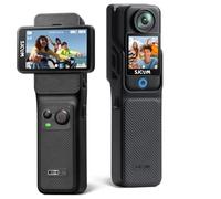 SJCAM C400 Camera Vlog,7H d'Autonomie Exceptionnelle,Écran Tactile Rotatif 2.29",Caméra Sport Aquatique,Stabilisation 6 Axes,Idéale pour Vlog,Voyages,ActiviAés,256G,Noir