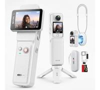 SJCAM C400 Pack Vlog(64Go et Sacoche),Camera Vlog 4K avec 7H d'Autonomie | Écran Tactile Rotatif 2.29",Imperméable,Stabilisation 6 Axes,Caméra d'action pour Youtube,Vlog,Voyages,Activités,Blanc