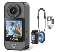 SJCAM C400 Pocket Bundle POV(sans Carte),Camera Vlog 4K,Caméra Sport Écran Tactile,Enregistrement 172 Minutes,Stabilisation 6 Axes,Étanche,idéale pour Vlog,Voyages et promenades,Noir