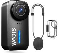 SJCAM Caméra d'action magnétique Combo-4K POV - Stabilisation de la glace - Zoom 8x - Mini bodycam pour vlogging, voyage et sport - Noir