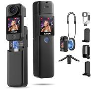 SJCAM Caméra de vlogging C300 4K, alimentation 7 heures, caméra d'action de poche étanche