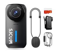 SJCAM Mini caméra corporelle C110Plus avec carte de 64 Go, caméra corporelle POV magnétique 4K, vidéo FOV à 170°, temps d'enregistrement 2h, stabilisation à 6 axes, étanche à 30 m, caméra d'action