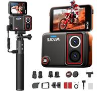 SJCAM SJ30 8K/20FPS,4K/60FPS Camera Action Dual Objectif avec Vision Nocturne,Autonomie 7H,Écran Tactile Rabattable 2,51", Stabilisation SteadyMotion 2.0,Camera Vlog pour Moto,Randonnée