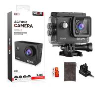 SJCAM SJ4K Camera Sport 40MP avec Carte Mémoire 32GB,98FT Underwater Caméra d'action Grand Angle,EIS Stabilization with Accessories Kits for Riding Hiking Diving