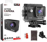 SJCAM SJ4K Camera Sport 40MP avec Carte Mémoire 32GB,98FT Underwater Caméra d'action Grand Angle,EIS Stabilization with Accessories Kits for Riding Hiking Diving