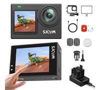 SJCAM SJ6 Ultra 4K Caméra d'action, caméra de sport avec double écran, caméra sous-marine étanche à 30 m pour la plongée avec tuba, stabilisation à 6 axes, caméra frontale de moto pour YouTube en