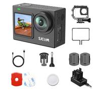SJCAM SJ6 Ultra Caméra Sport 4K 30FPS 20MP Action Cam Double Écran LCD, 166° Grand Angle, Stabilisation 6 Axes EIS, Étanche 30M, Micro Externe, WiFi, 2 Batteries, Vlog Moto Vélo (sans Carte Mémoire)