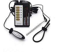 SJCANG Kit D'Électrostimulation, Ensemble De Torture De Stimulation Sexuelle Électrochoc/E-Stim avec Anneau Dilatateur Urétral Et Plug Anal/Plug Anal, Jouets Sexuels pour Masseur Mast