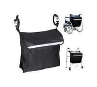 SJDHAHC Grand sac à dos pour fauteuil roulant, 45,7 x 40,6 x 7,6 cm, imperméable et lavable en machine, avec sangles réglables et bandes réfléchissantes pour chaise de transport, déambulateur