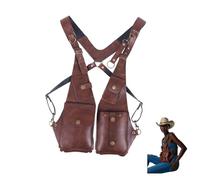 SJDHAHC Sac à bandoulière réglable en cuir PU pour homme, harnais multi-usages durable pour cosplay, utilisation en extérieur, transport dissimulé avec rangement sécurisé pour téléphone et