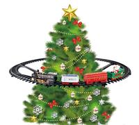 Sjfbebsy Ensemble de Train de noël, Train Vacances électrique avec Son Lumineux, Jouet d'arbre noël pour garçons et Filles, Aucun Arbre nécessaire