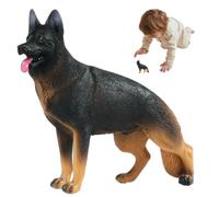 Sjfbebsy Figurines d'animaux de Ferme, Figurine réaliste de Berger Allemand, Figurine Chien pour Accessoires Jardin féerique, projets scientifiques, décoration gâteau
