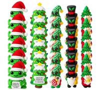 Sjfbebsy Gnomes de Noël, Paquet de 30 Mini Figurines Noël Dessin animé Mignon avec des Messages Inspirants pour la décoration la Maison et des Vacances, Vert
