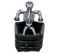 Sjfbebsy Refroidisseur d'halloween, Barre de Service de Glace Gonflable en Forme crâne, Refroidisseur Flottant étanche en PVC pour fête, Barbecue, Pique-Nique, Piscine, événements en Plein air