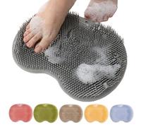 sjfscqr Épurateur de Pieds et de Dos de Douche, épurateur de Pieds en Silicone pour Douche, Brosse de Coussin de Massage de Bain en Silicone avec ventouses, appliquer sur nos Bras