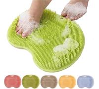 sjfscqr Épurateur de Pieds et de Dos de Douche, épurateur de Pieds en Silicone pour Douche, Brosse de Coussin de Massage de Bain en Silicone avec ventouses, appliquer sur nos Bras