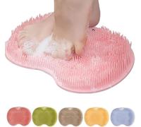 sjfscqr Épurateur de Pieds et de Dos de Douche, épurateur de Pieds en Silicone pour Douche, Brosse de Coussin de Massage de Bain en Silicone avec ventouses, appliquer sur nos Bras