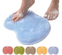 sjfscqr Épurateur de Pieds et de Dos de Douche, épurateur de Pieds en Silicone pour Douche, Brosse de Coussin de Massage de Bain en Silicone avec ventouses, appliquer sur nos Bras