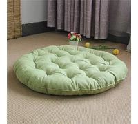 SJH Grand coussin de méditation carré pour yoga, tatami en lin épais, rembourré et doux, coussin de sol rond pour enfants, animaux domestiques