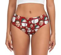 SJHAZSL Culotte de Personnalisée, Photo Visage Culottes, Culotte de Bikini Femme avec Photo pour Femme Épouse Saint-Valentin Noël