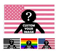 SJHAZSL Drapeau personnalisé, Conception de Drapeaux personnalisés Votre Image, Drapeau personnalisé pour Drapeau Mural, décoration de Jardin, de Cour, bannière extérieure