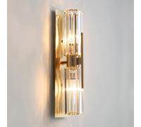 SJHDHDA Applexion Murale en Verre Cristal Luger Gold Metal Vanity Mall Lampe Art Déco Piondières Éclairage Éclair Learned extensively