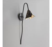 SJHDHDA Mur en cuivre Noir Light Vintage Murce Applique Lotus LEGE Mur Mur MURD Lampe Rustique Rustique COURSEMENT Learned extensively