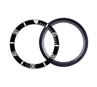 SJHDUNBW EUR Boucle d'insertion de Lunette Montre en céramique 38 mm, pièces Rechange for Montres-Bracelets, modding Pièces de Montres(Svart)