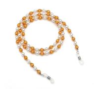 SJHDUNBW EUR Chaîne de lunettes en perles for femme, cordon anti-perte avec for masque, maintien sécurisé des autour du cou Maintien optimal(Geel)