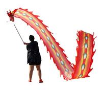 SJHDUNBW EUR Dragon Dansant - Ruban de Fitness 6 m/8 m/10 m/12 m avec Baguettes en Fibre Verre et Sac for Gymnastique, Danse, entraînement Jeu(Rot,6m/19.7ft)