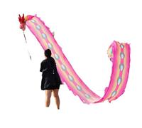SJHDUNBW EUR Dragon Dansant - Ruban de Fitness 6 m/8 m/10 m/12 m avec Baguettes en Fibre Verre et Sac for Gymnastique, Danse, entraînement Jeu(Roze,10m/32.8ft)